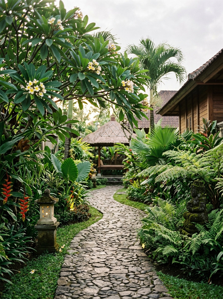 Taman tropis Apple Villa & Suite Seminyak